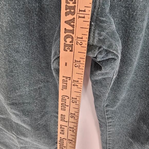 Wrangler Green Denim Thermal Insulated Lined Rugged Outdoor Jeans Men 36x32 - Picture 8 of 8